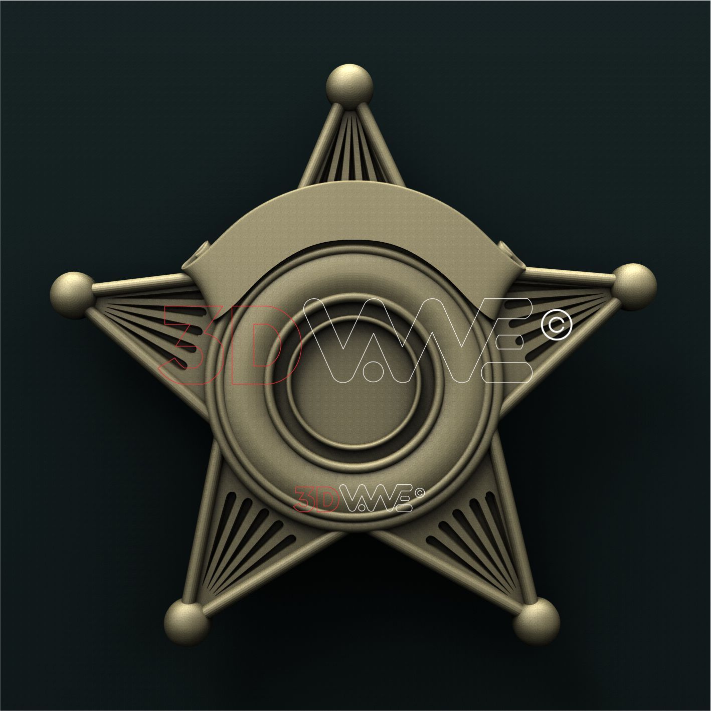 POLICE BADGE 3D STL 3DWave