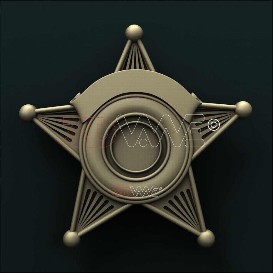 POLICE BADGE 3D STL 3DWave