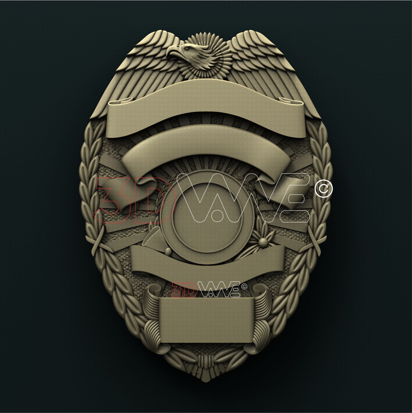 Security Officer Badge 3D model 3D printable