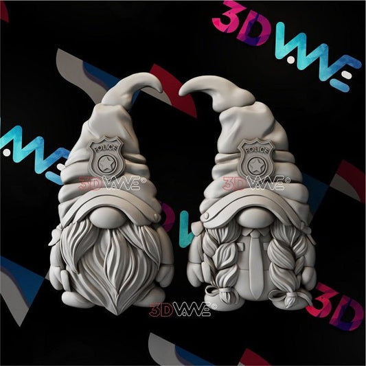 POLICE GNOMES 3d stl 3DWave.us