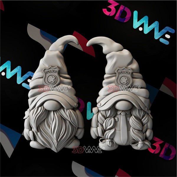 POLICE GNOMES 3d stl 3DWave.us