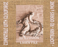 Thumbnail for POLICE K9 3d illusion & laser-ready files 3DWave.us