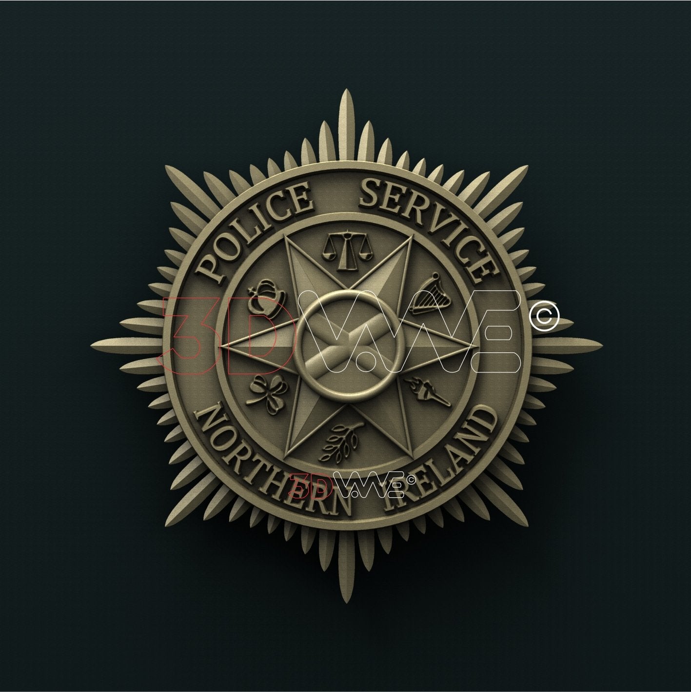POLICE SERVICE OF NORTHERN IRELAND 3D STL 3DWave