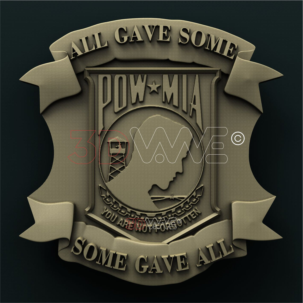 POW MIA 3D STL 3DWave