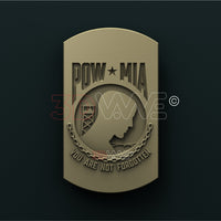 Thumbnail for POW MIA DOG TAG 3D STL 3DWave