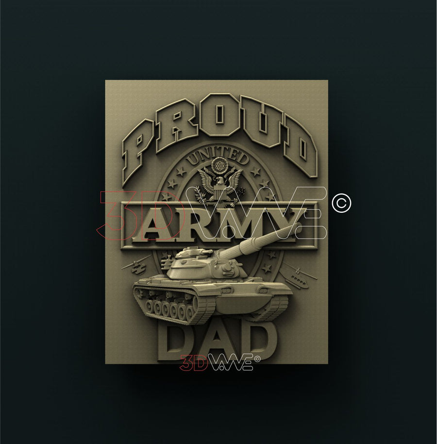 PROUD ARMY DAD 3D STL 3DWave