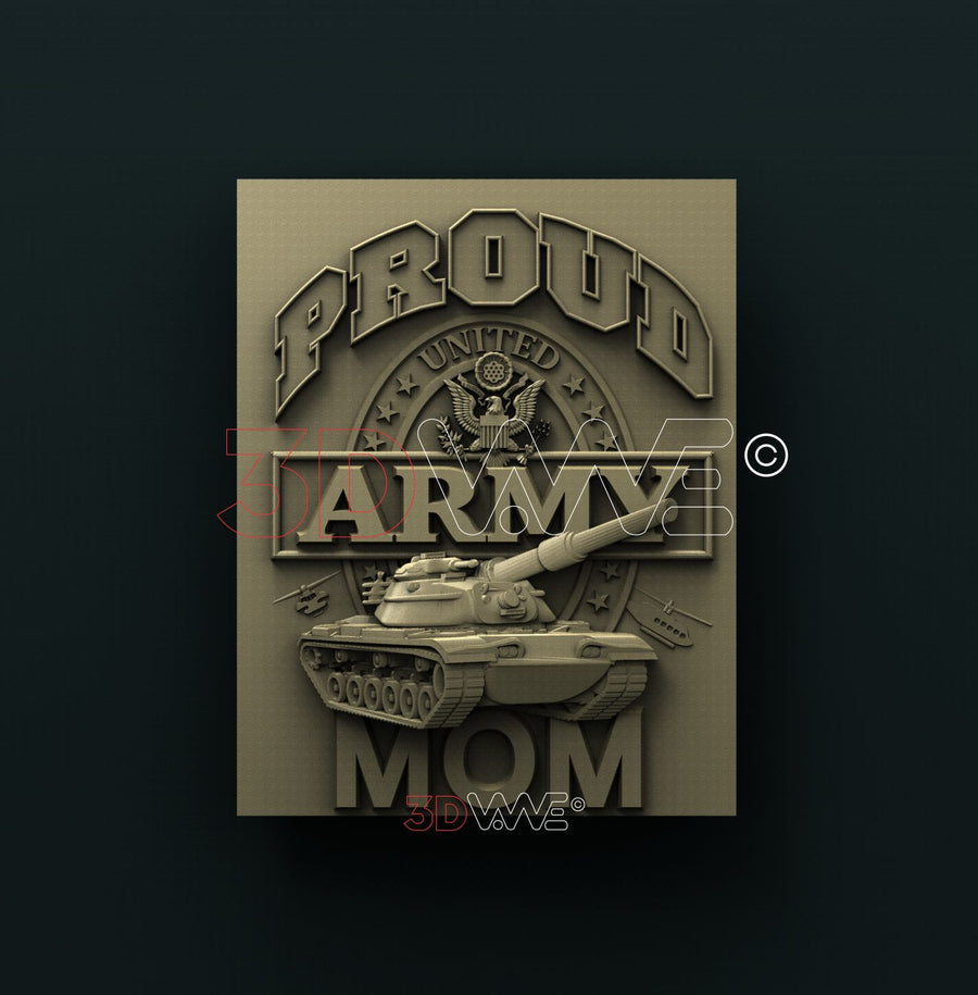 PROUD ARMY MOM 3D STL 3DWave