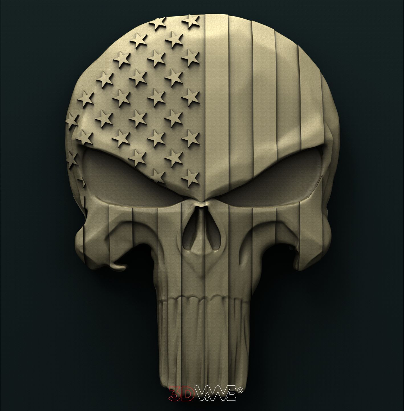 STL file the punisher skull 💀・3D printing design to download・Cults