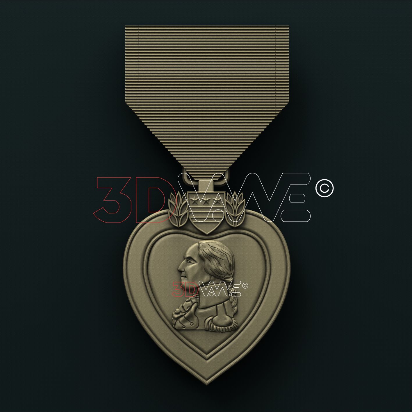 PURPLE HEART 3D STL 3DWave