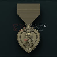 Thumbnail for PURPLE HEART 3D STL 3DWave