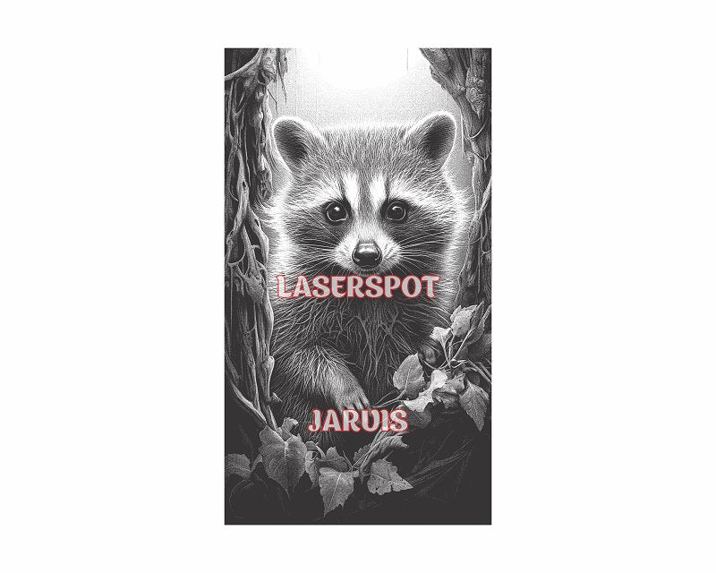 Raccoon 3d illusion & laser-ready files - 3DWave.us