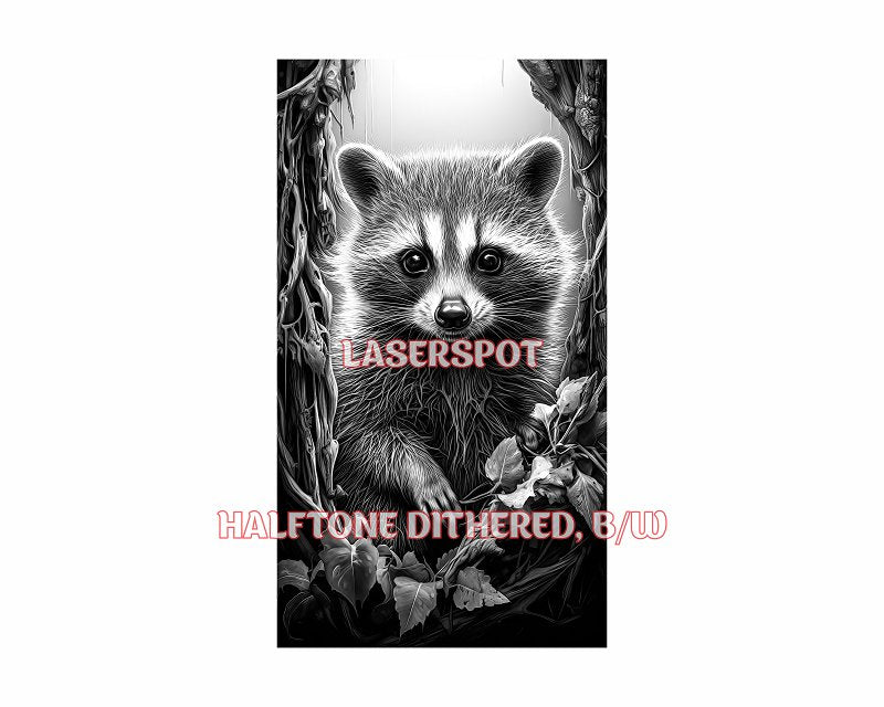 Raccoon 3d illusion & laser-ready files - 3DWave.us