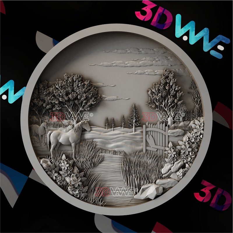 Ranch scene 3d stl - 3DWave.us