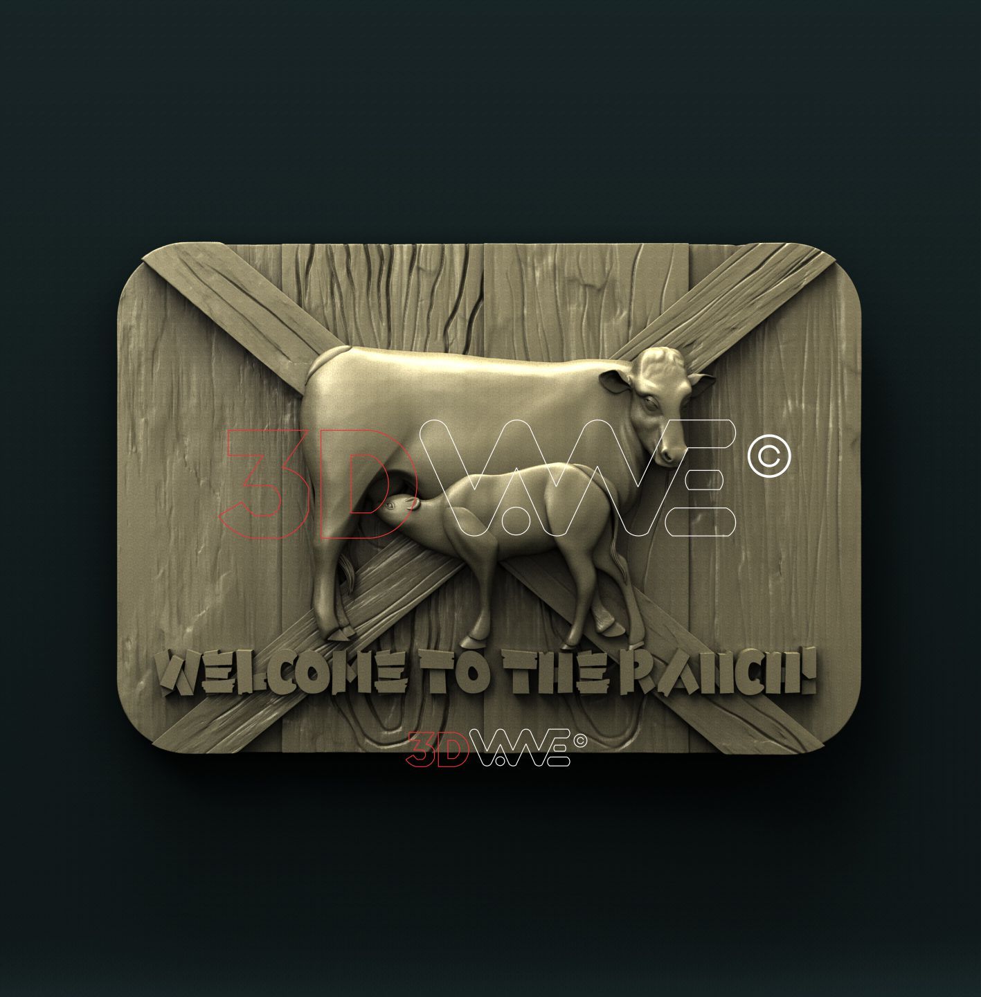 RANCH WELCOME SIGN 3D STL 3DWave