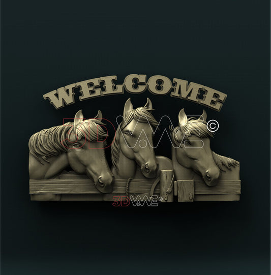 RANCH WELCOME SIGN 3D STL 3DWave