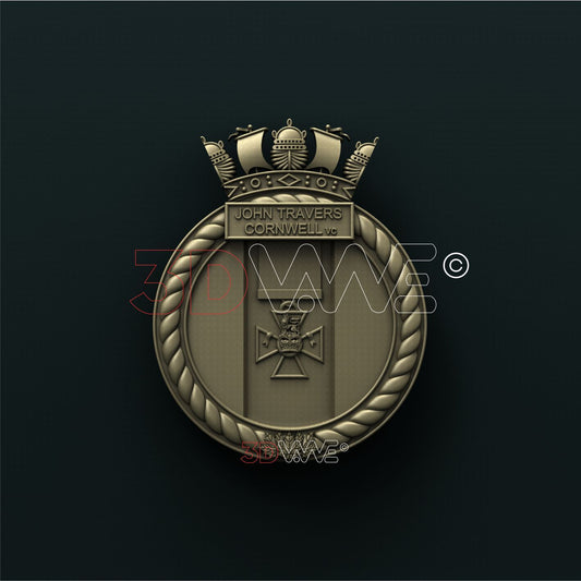 RCSCC JOHN TRAVERS CORNVELL VC, CANADIAN ROYAL NAVY 3D STL 3DWave