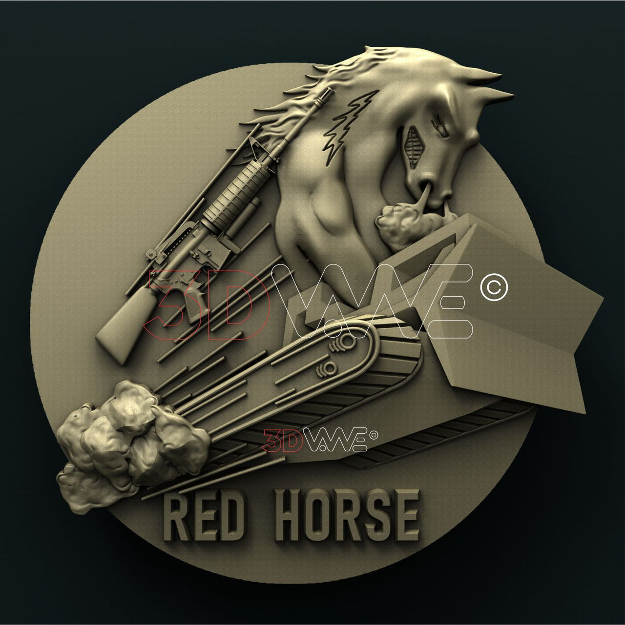 RED HORSE 3D STL 3DWave