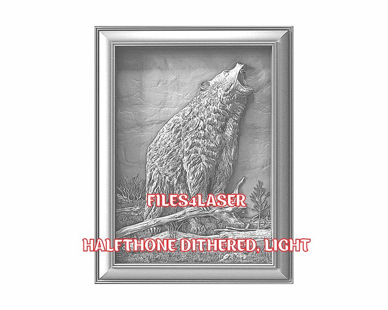 Roaring bear 3d illusion & laser-ready files - 3DWave.us