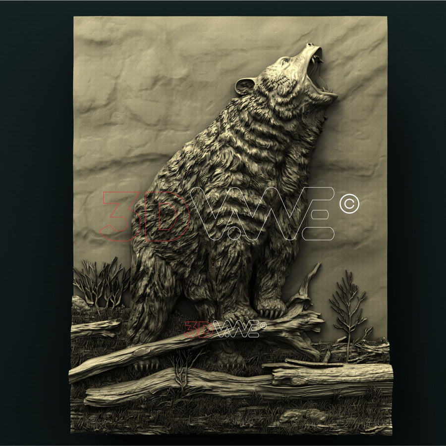 ROARING BEAR 3D STL 3DWave