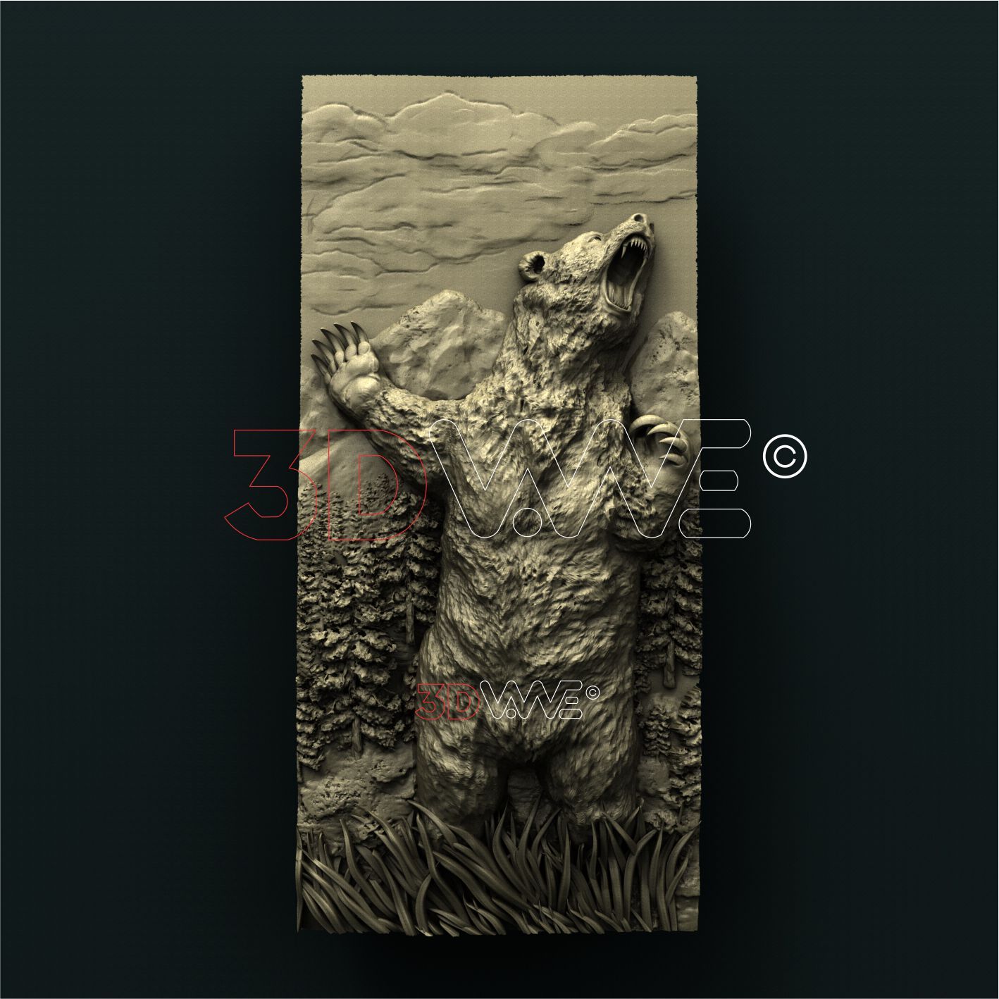 ROARING BEAR 3D STL 3DWave