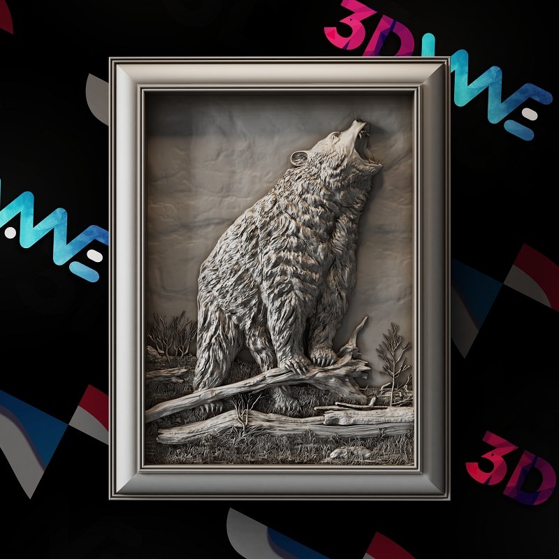 Roaring bear 3d stl - 3DWave.us
