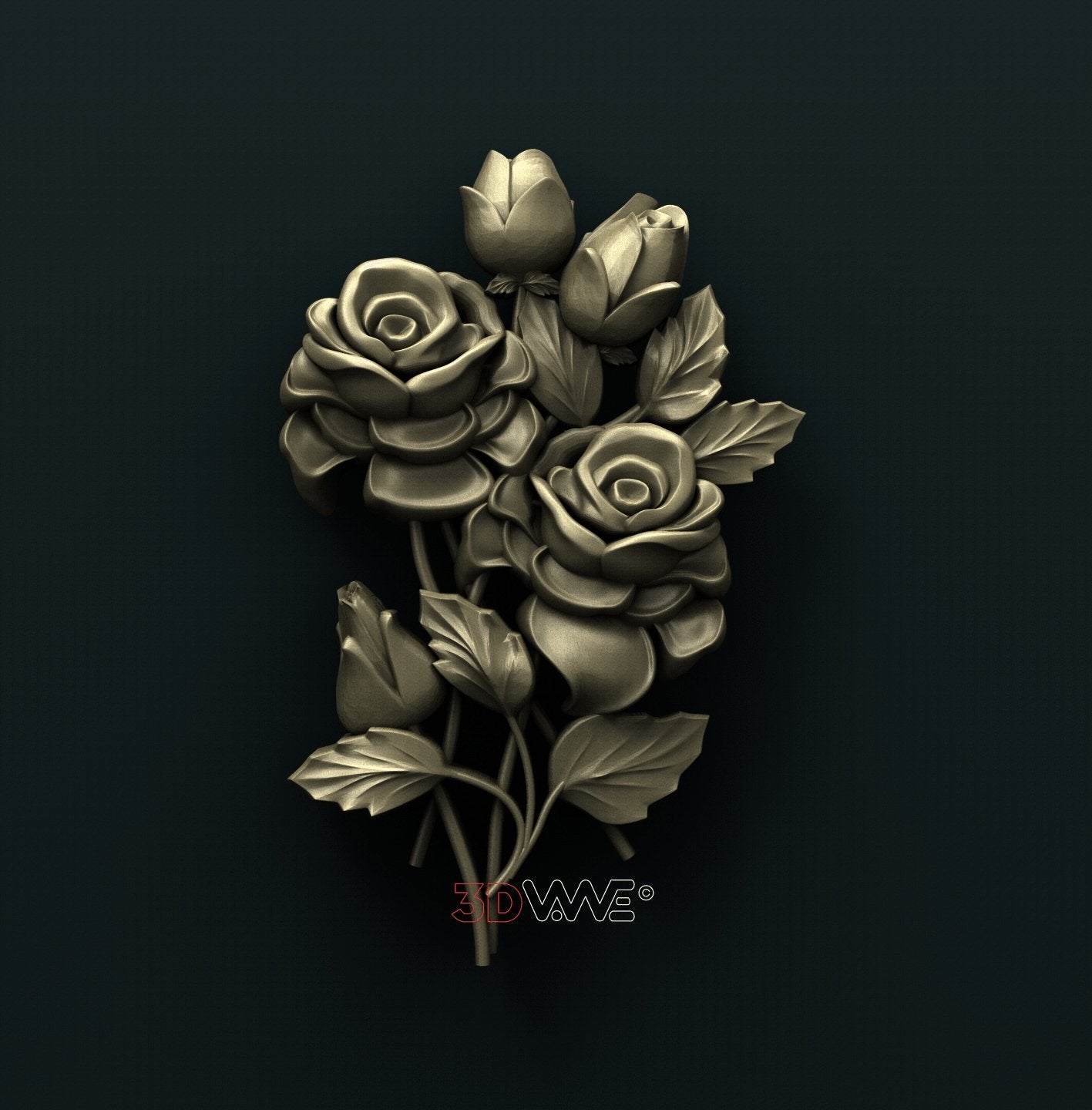 ROSES 3D STL 3DWave