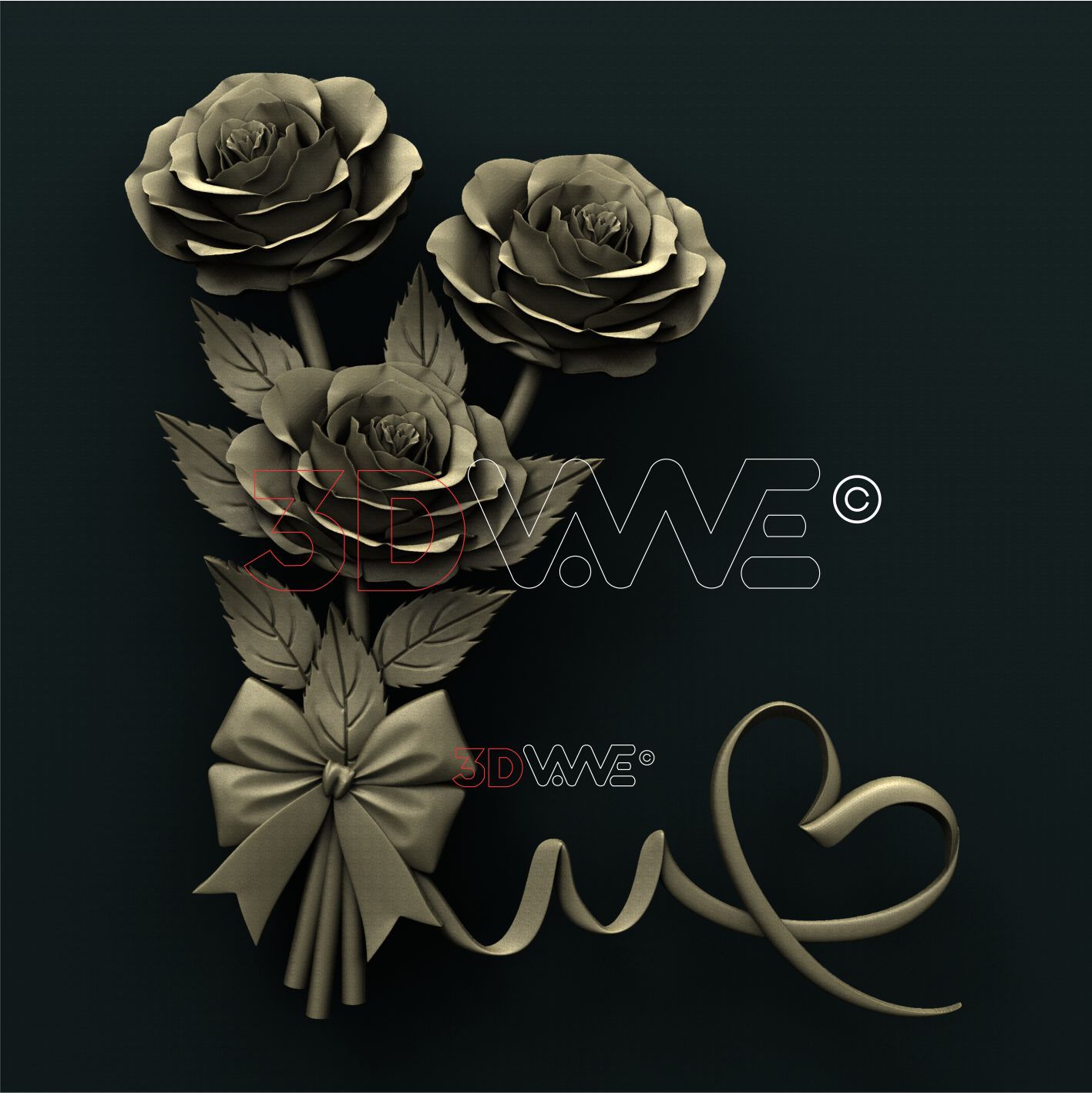 ROSES 3D STL 3DWave
