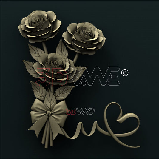 ROSES 3D STL 3DWave