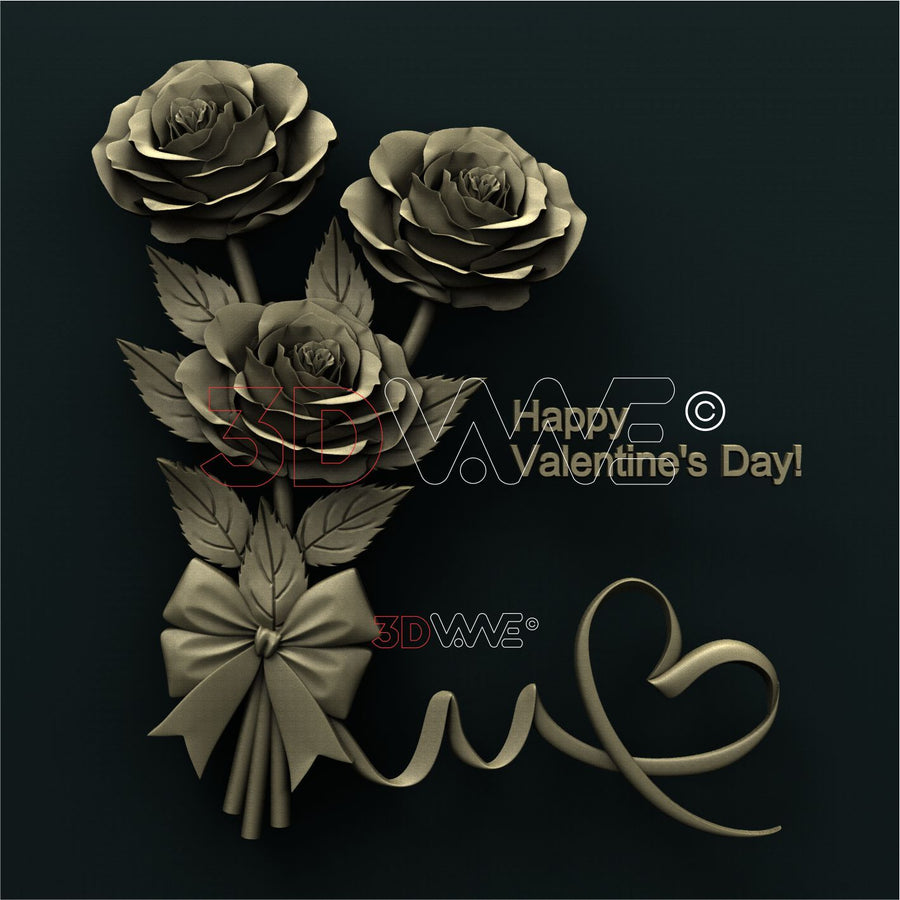 ROSES 3D STL 3DWave