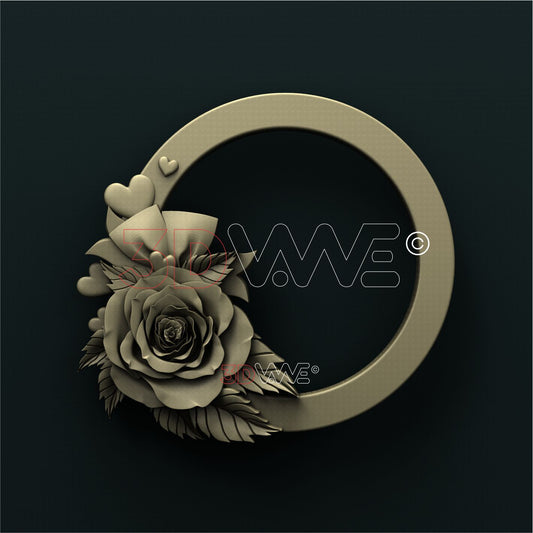 ROSES FRAME 3D STL 3DWave