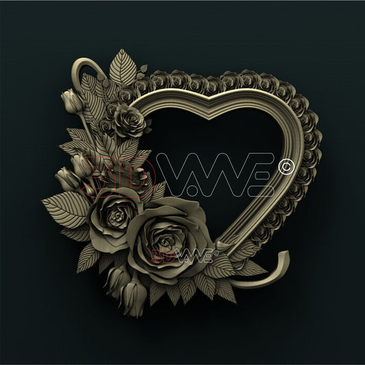 ROSES FRAME 3D STL 3DWave