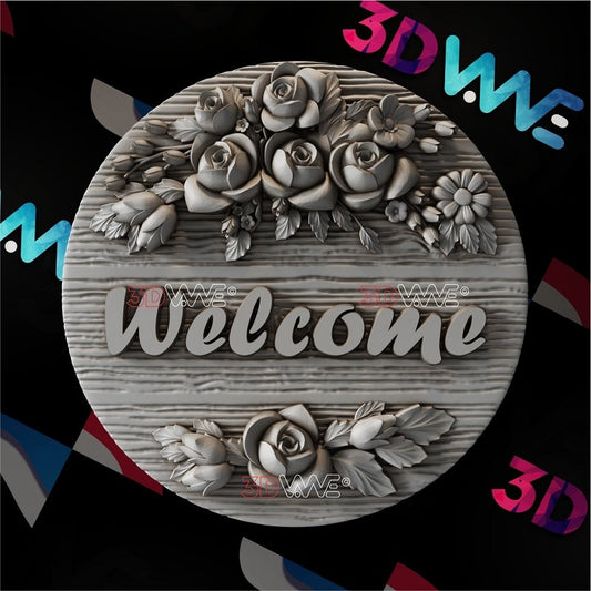 ROSES WELCOME SIGN 3d stl 3DWave.us