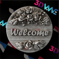 Thumbnail for ROSES WELCOME SIGN 3d stl 3DWave.us