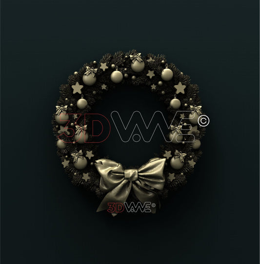 ROUND FRAME OF CHRISTMAS TREE 3D STL 3DWave
