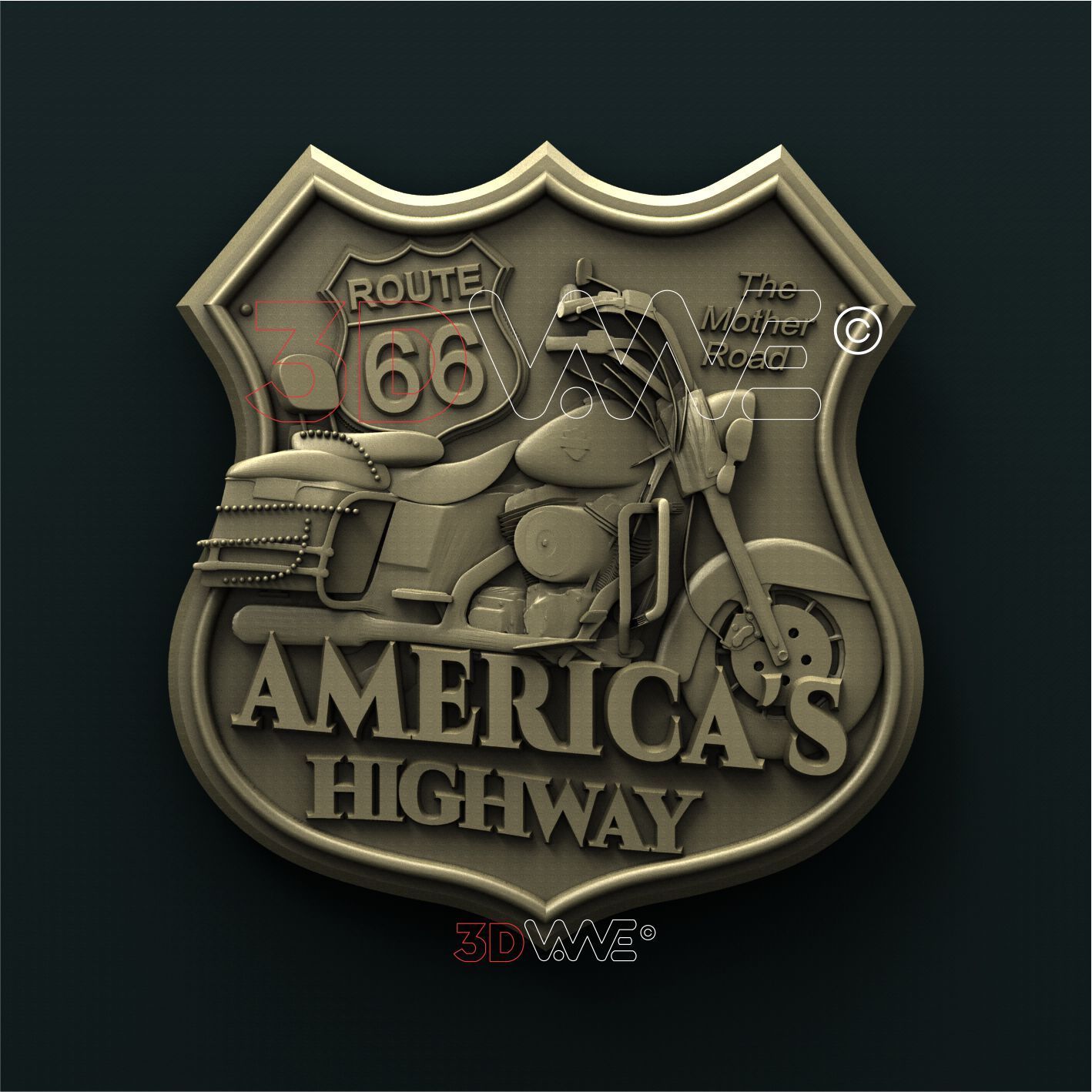 ROUTE 66 3D STL 3DWave