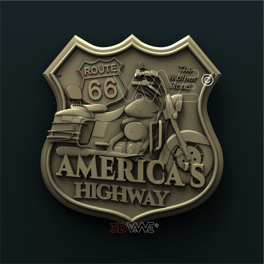 ROUTE 66 3D STL 3DWave