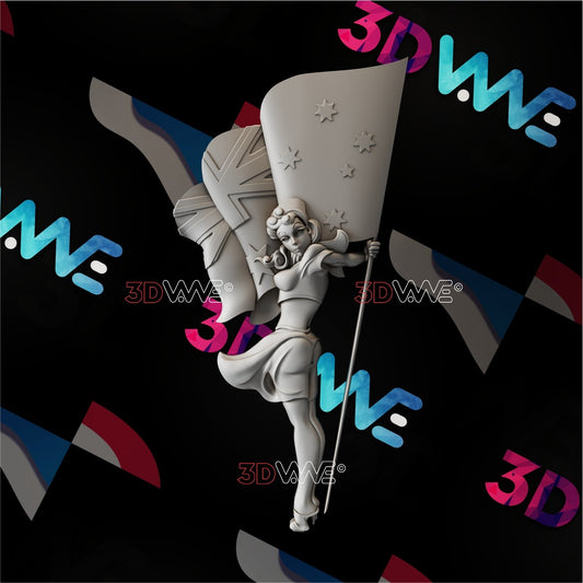 ROYAL AUSTRALIAN NAVY PIN-UP GIRL 3d stl 3DWave.us