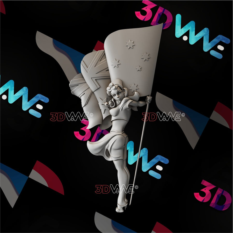 ROYAL AUSTRALIAN NAVY PIN-UP GIRL 3d stl 3DWave.us