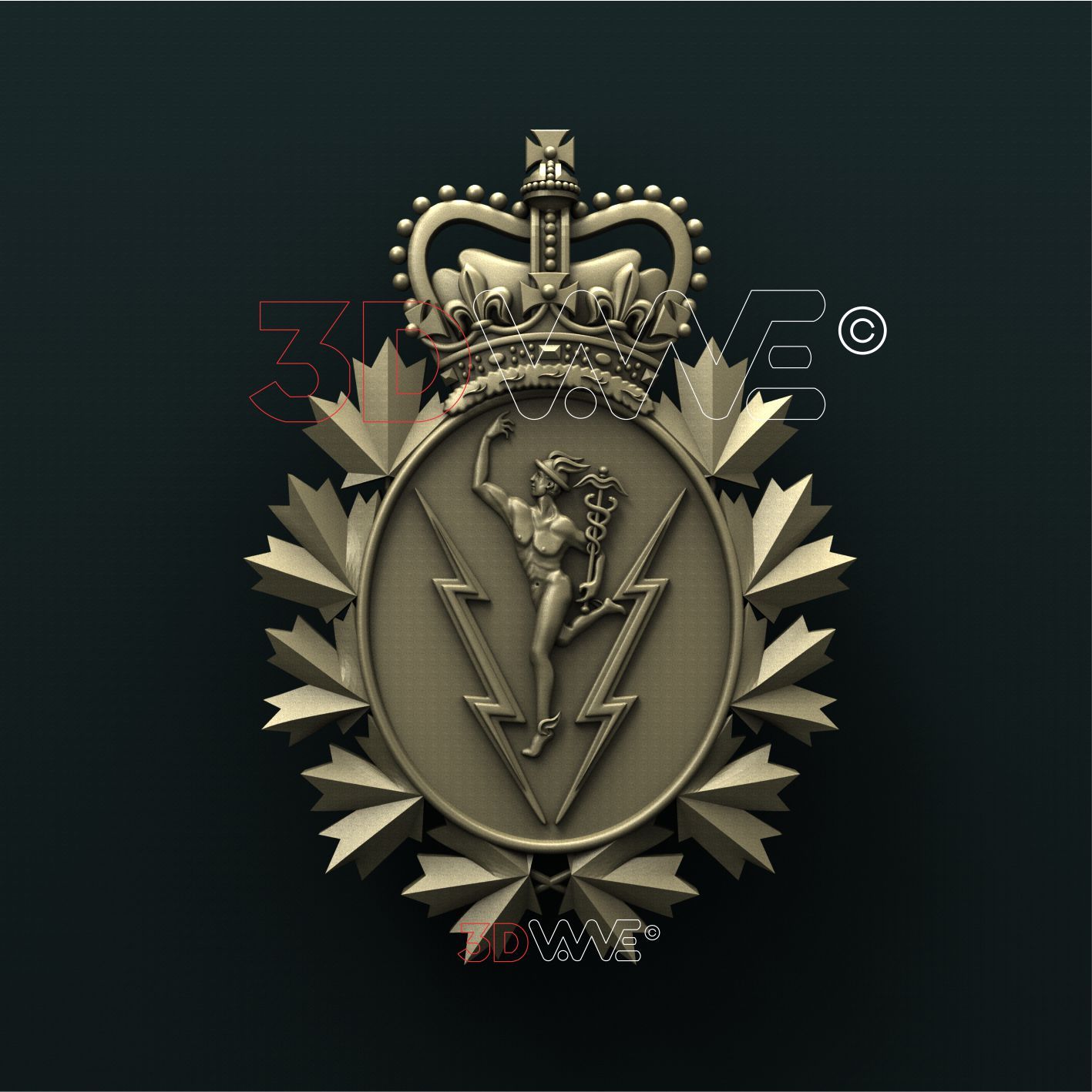 ROYAL CANADIAN CORPS OF SIGNAL 3D STL 3DWave