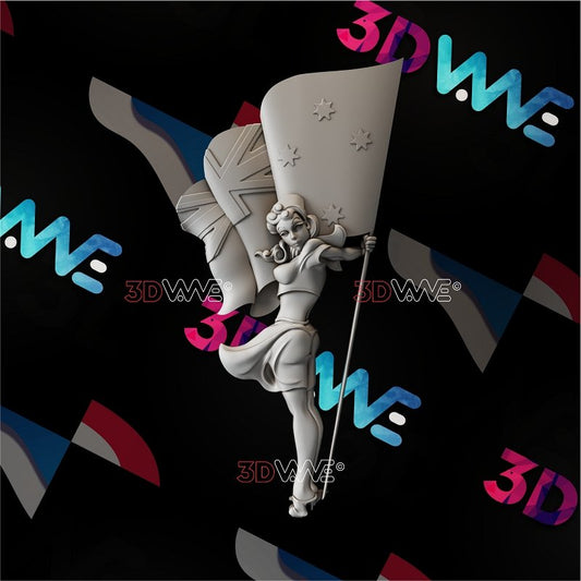 ROYAL NEW ZEALAND NAVY PIN-UP GIRL 3d stl 3DWave.us