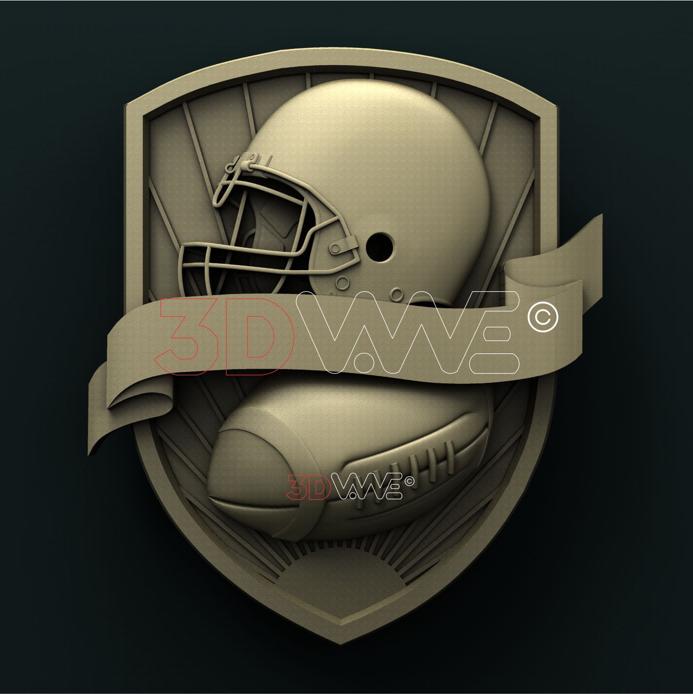 RUGBY 3D STL - - 3DWave.us