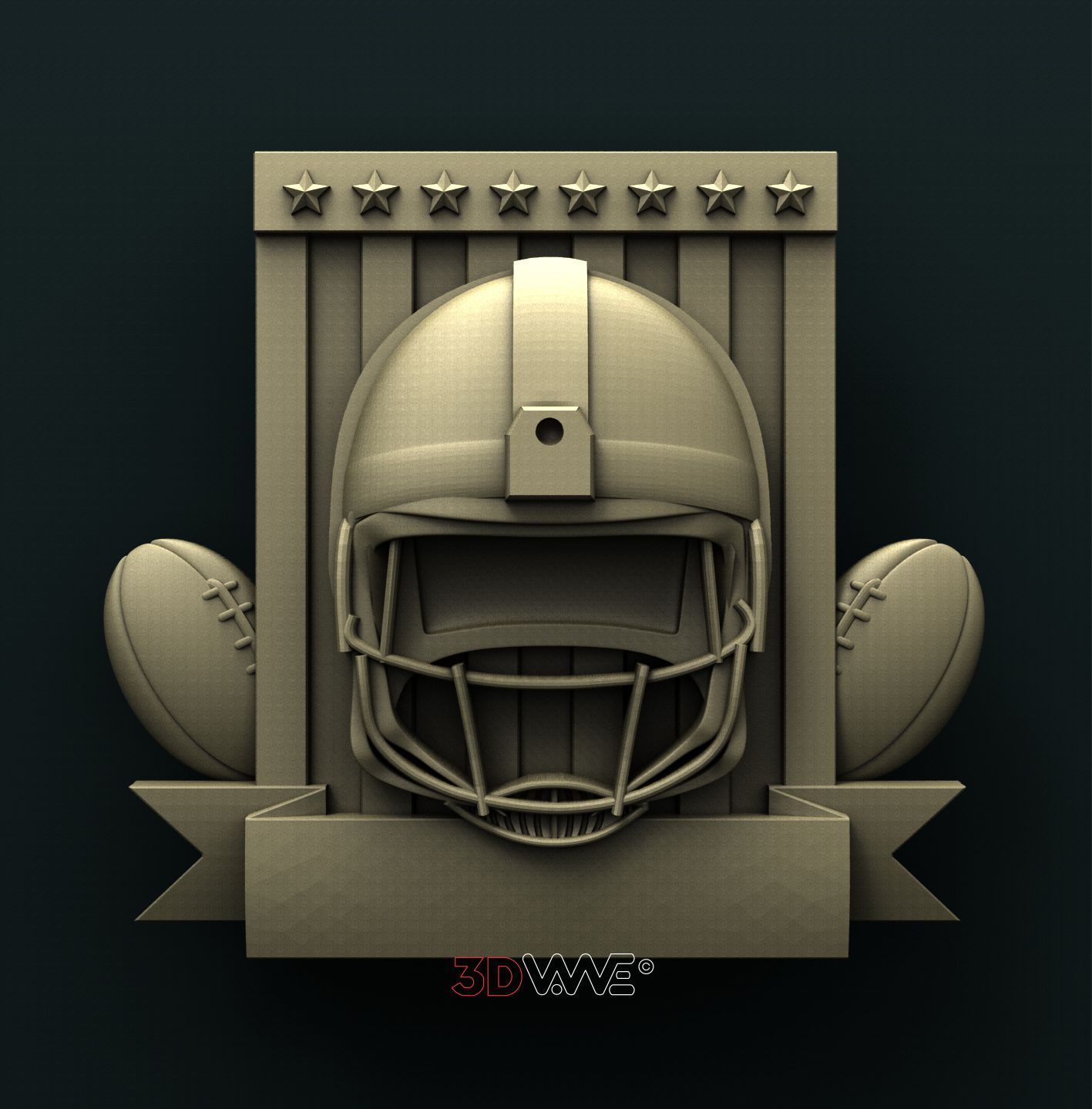RUGBY 3D STL - - 3DWave.us