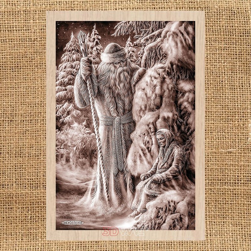 RUSSIAN SANTA pyroprinter and laser-ready file 3DWave.us