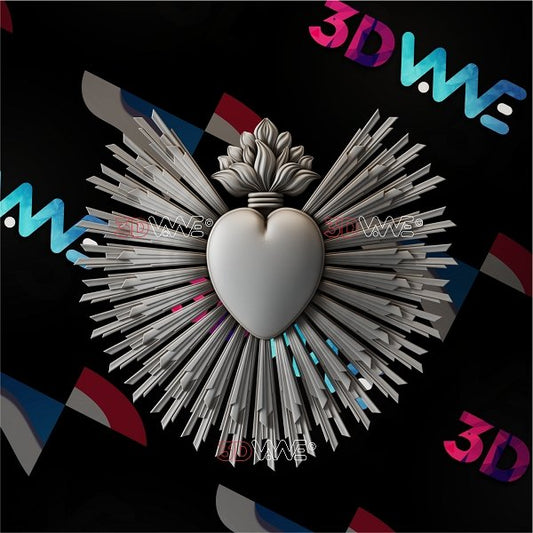 SACRED HEART 3d stl 3DWave.us