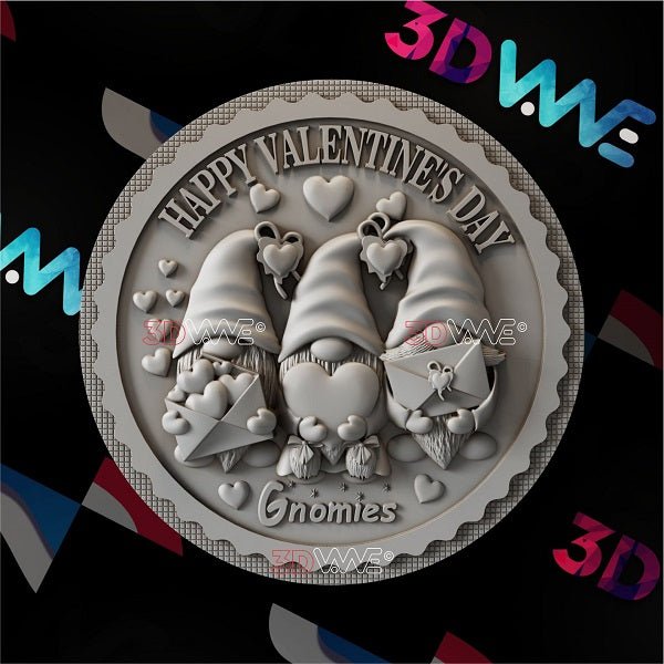 SAINT VALENTINE'S GNOMES 3d stl 3DWave.us