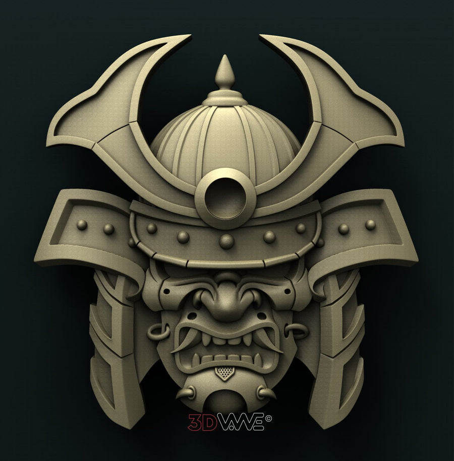 SAMURAI MASK 3D STL 3DWave