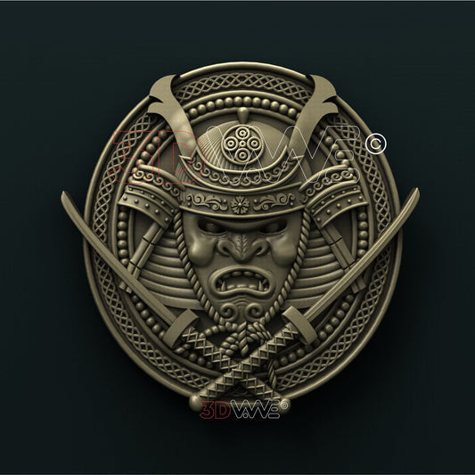 SAMURAI MASK 3D STL 3DWave