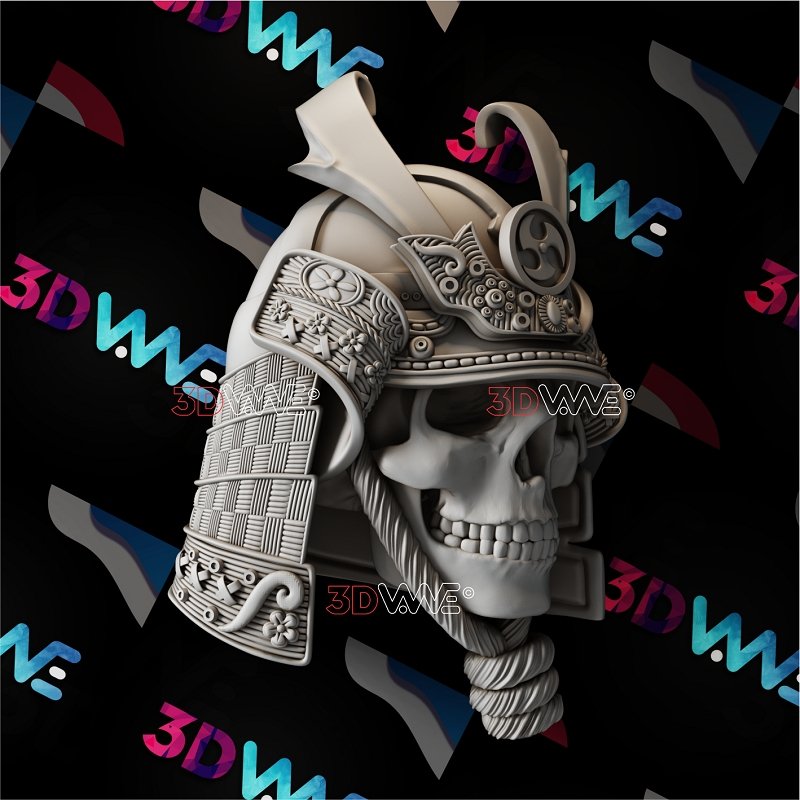 SAMURAI SKULL 3d stl 3DWave.us