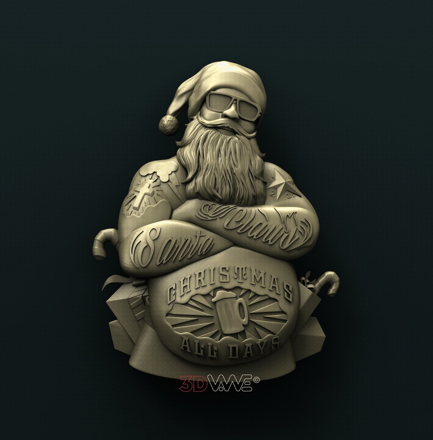 SANTA CLAUS 3D STL 3DWave