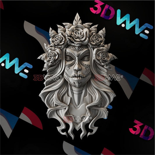 SANTA MUERTE 3d stl 3DWave.us